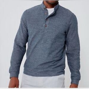 Marine Layer Clayton Textured Pullover in India Ink Size‎ Large